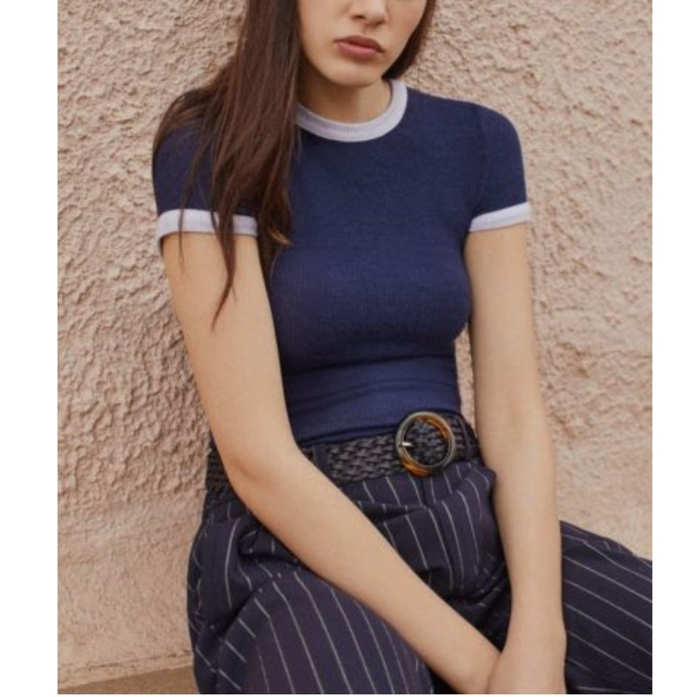 NWT UO Out from Under Ribbed Billy Ringer Tee - Medium